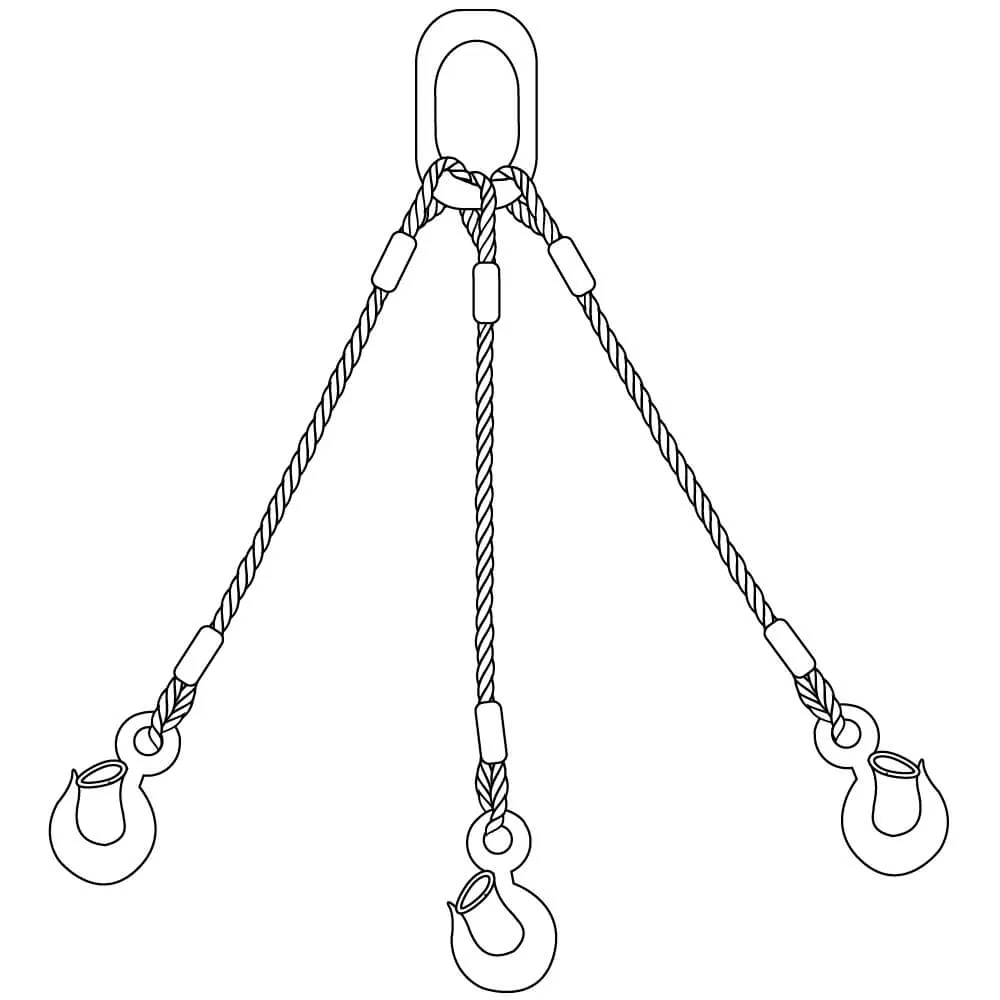 Triple Leg Wire Rope Slings