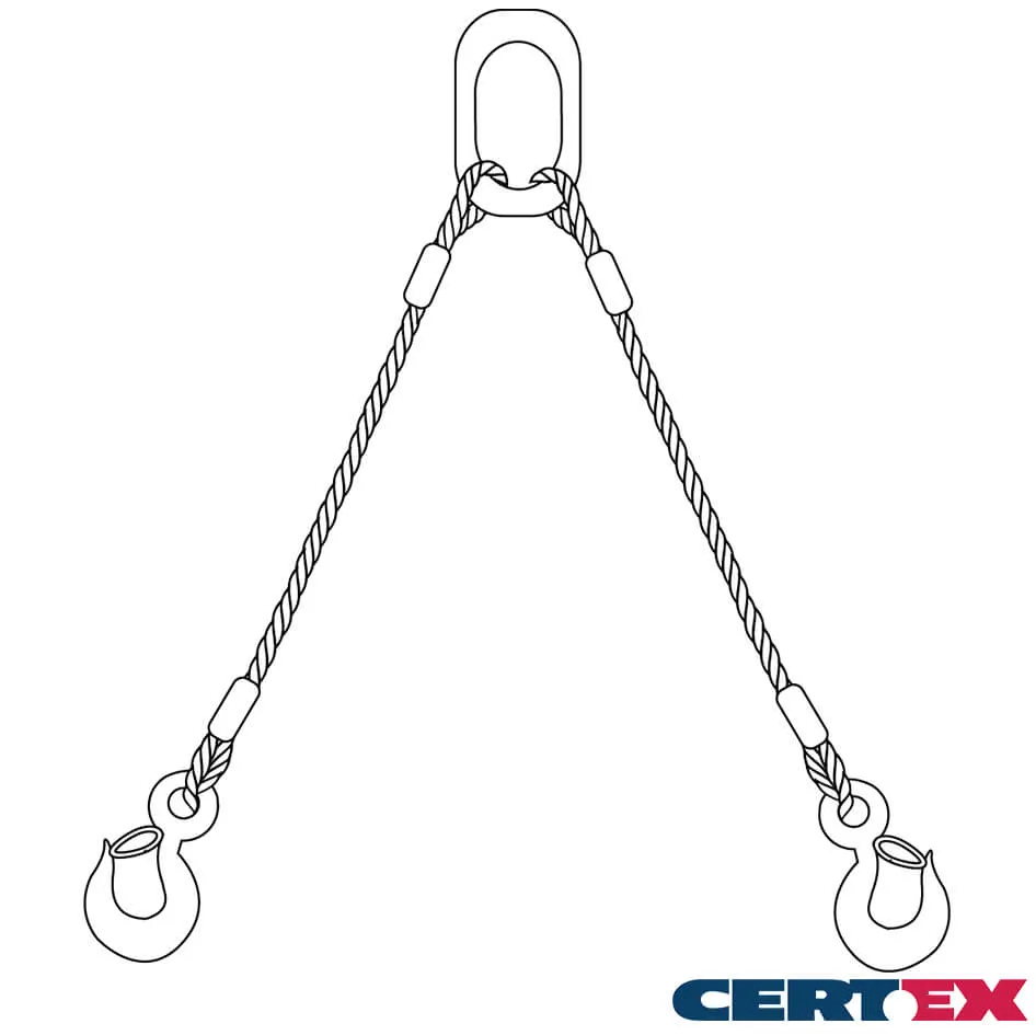 Certex Double-Leg Bridle Wire Rope Slings