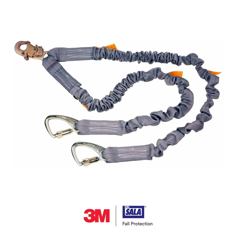3M™ DBI-SALA® ShockWave™ Tie-Back 100% Tie-Off Stretch Web Shock-Absorbing Lanyard, 6 ft - 1244675