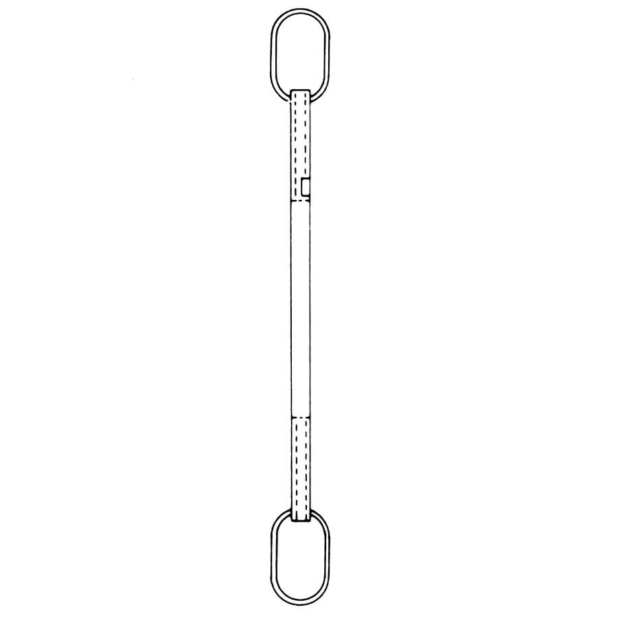 Single-Leg Synthetic Web Slings with Oblong Links