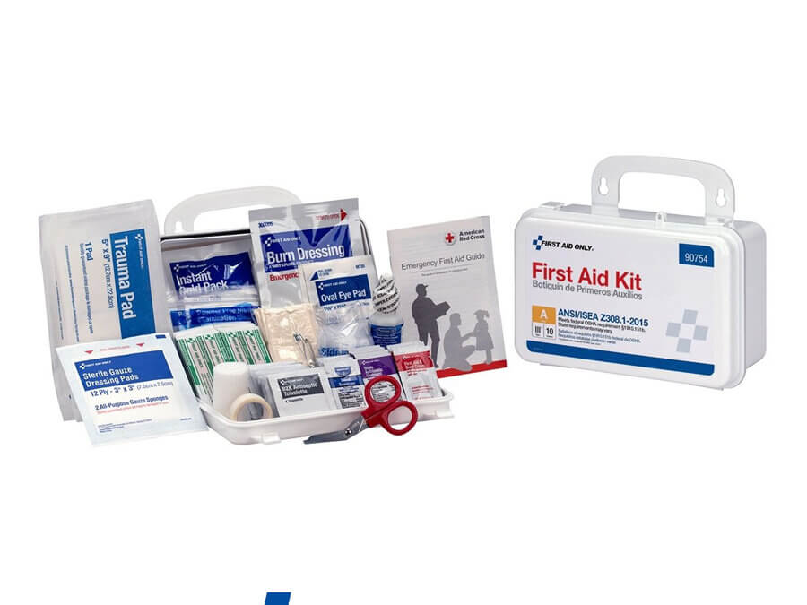 First Aid Only® 10 Person, Bulk First Aid Kit – Plastic Case