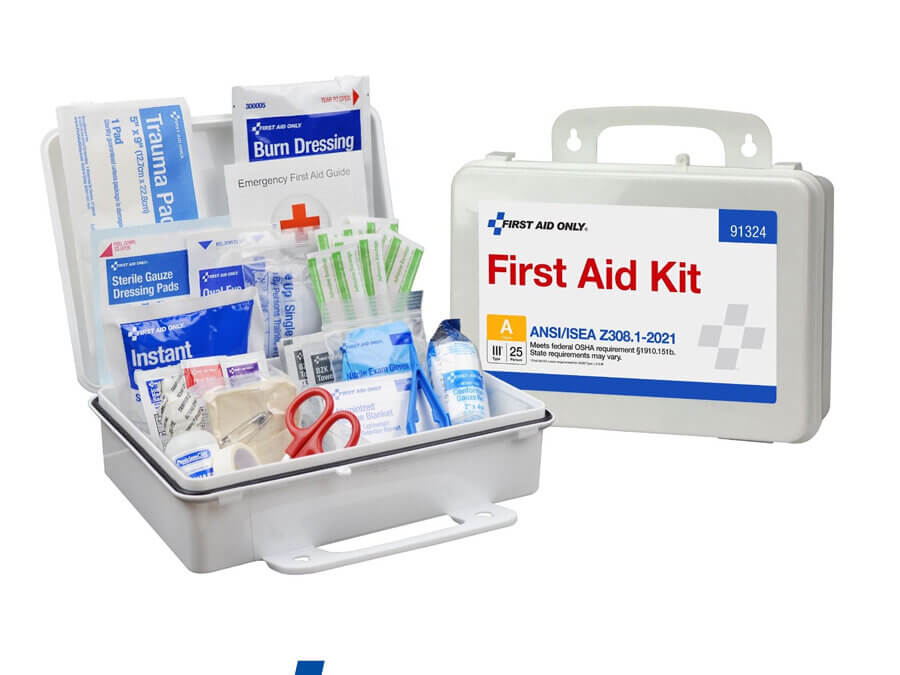 First Aid Only® 25 Person, Bulk First Aid Kit – Plastic Case