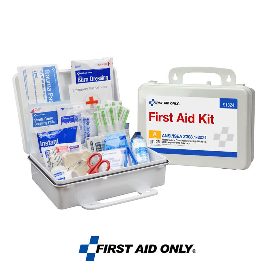 First Aid Only® 25 Person, Bulk First Aid Kit - Plastic Case