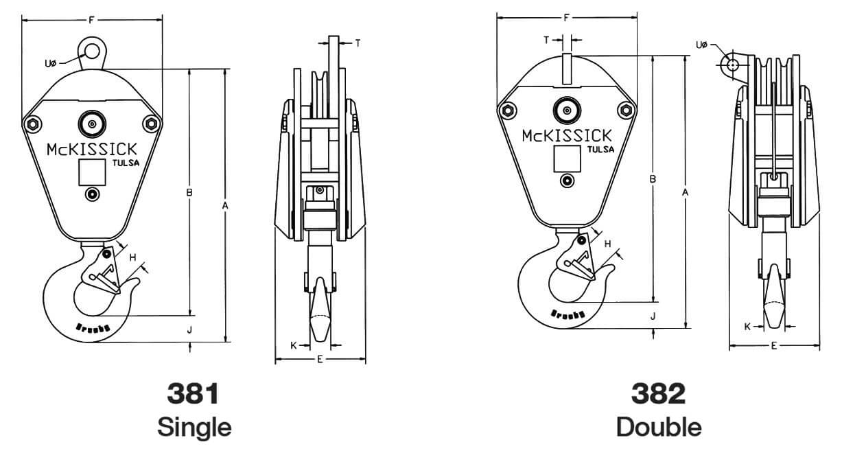 Crosby® 380 Series Hook Blocks - CERTEX USA