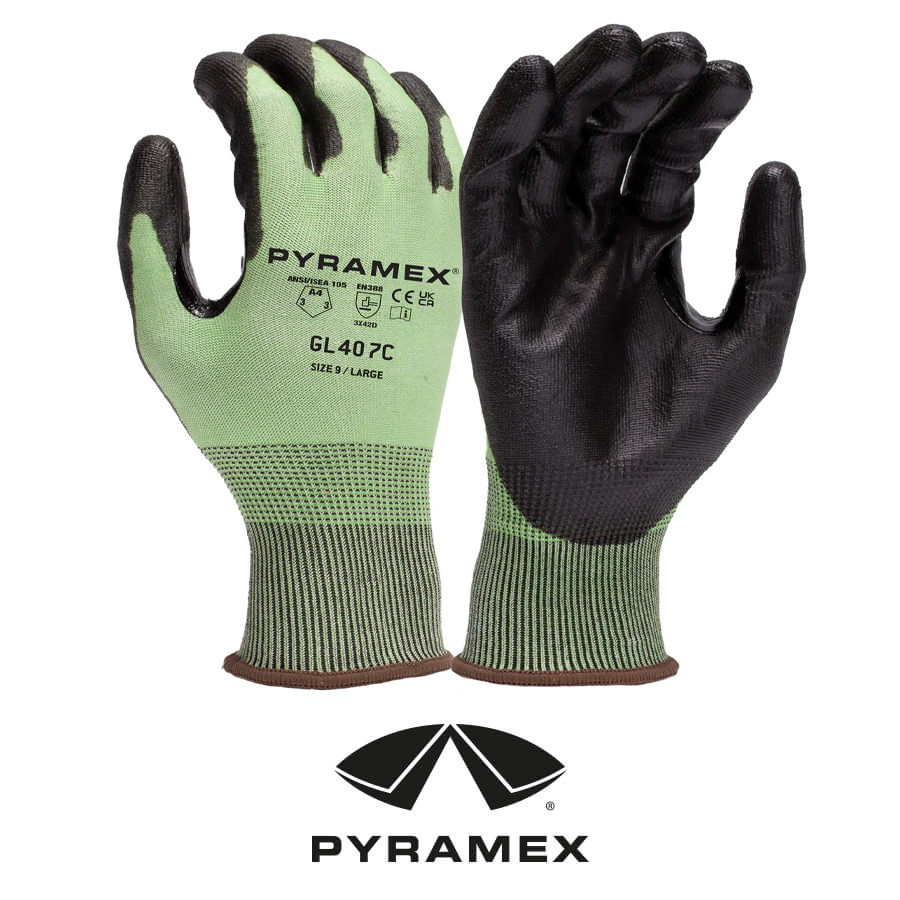 Pyramex® GL407C – Polyurethane A4 Cut – Work Gloves