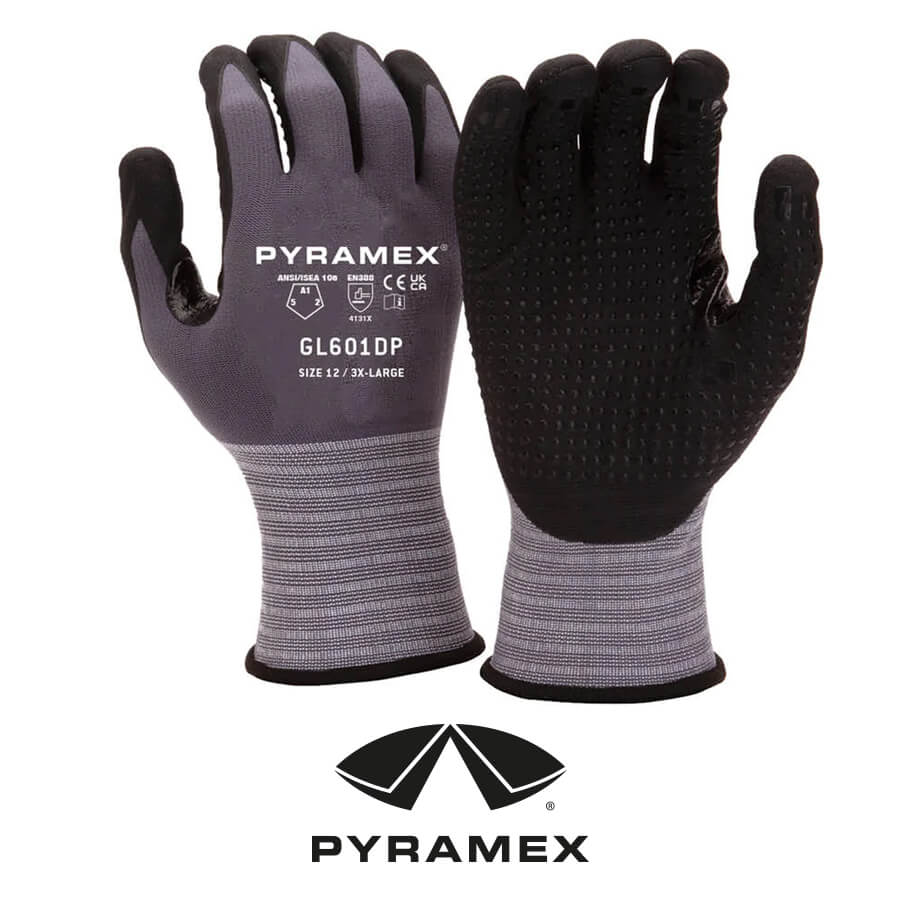 Pyramex® GL601DP - Micro-Foam Nitrile Dotted - Work Gloves