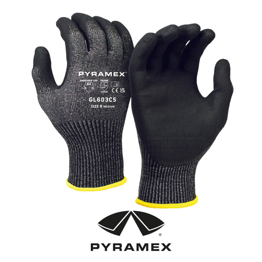 Pyramex® GL603C5 - Micro-Foam Nitrile A4 Cut - Work Gloves