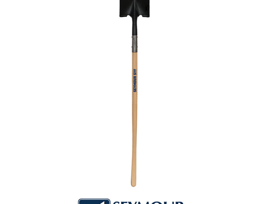 Seymour Midwest 14 Ga. #2 Round Point, Front Turn Step Shovel, 48″ Hardwood Handle