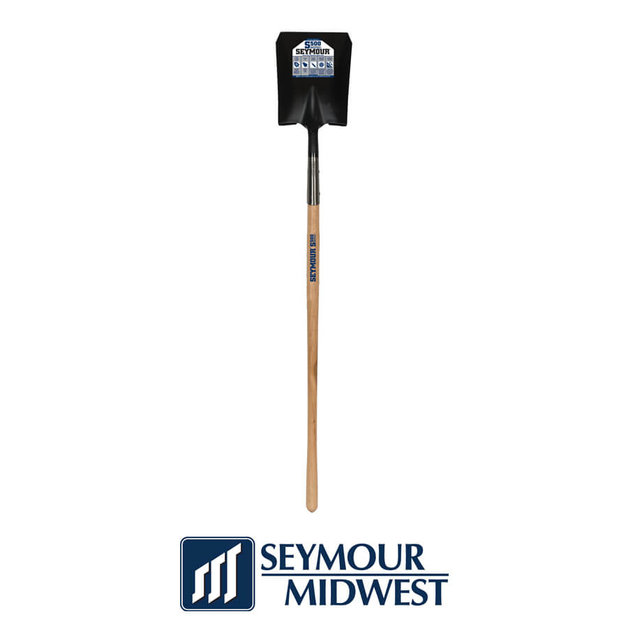 Seymour Midwest 14 Ga. #2 Square Point, Front Turn Step Shovel, 48