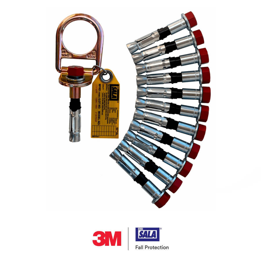 3M™ DBI-SALA® D-ring Bolt Anchor For Concrete, 11 Extra Bolts, Fits 11/16 in, 18 mm or 3/4 in Hole – 2104562