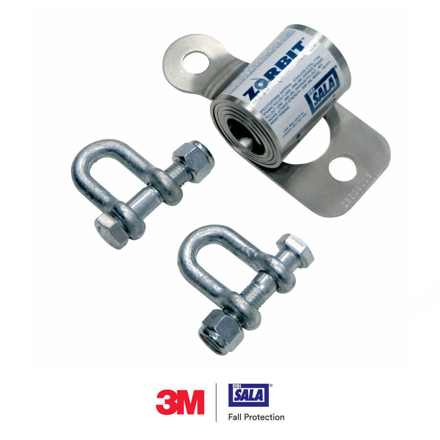 3M™ DBI-SALA® Metal Horizontal Lifeline Energy Absorber with Hardware Kit, 2 Shackles - 7401031