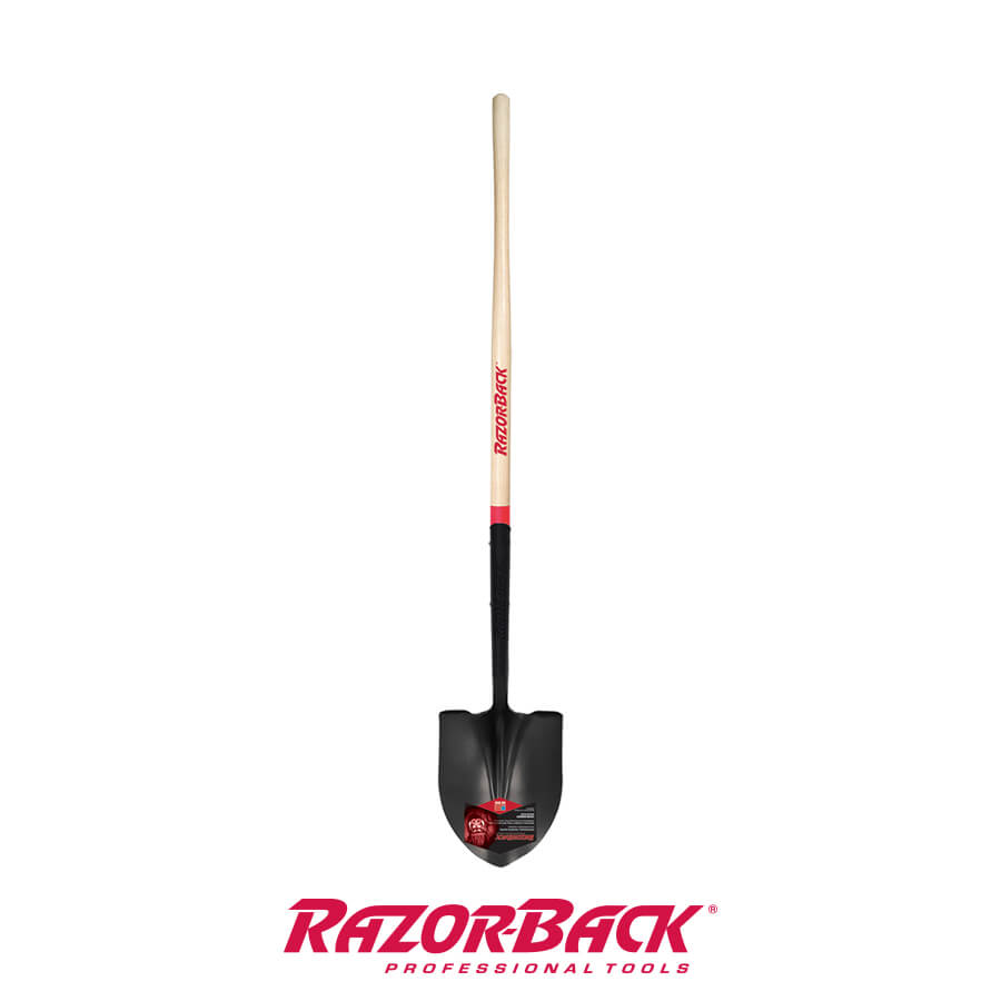 Razor-Back 45530 Round Point Shovel with Wood Handle