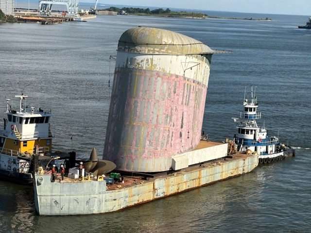 SS Unites States Funnel Removal