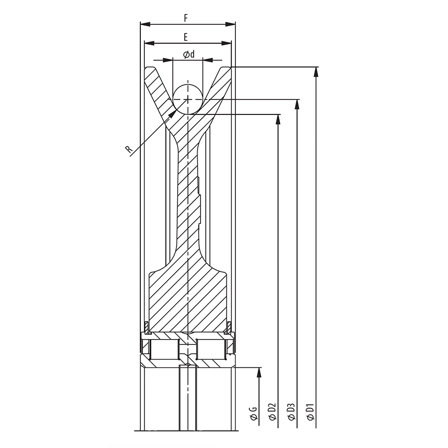 Associated Wire Rope Cast Sheaves Dim