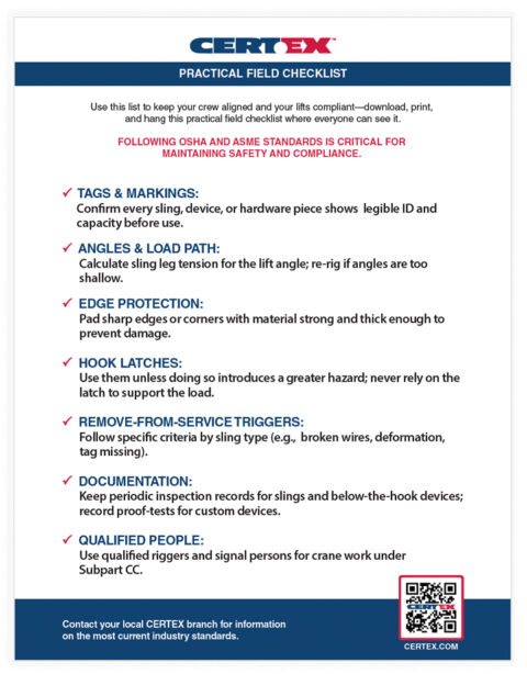Certex Rigging Card Top OSHA & ASME Rigging Requirements Every Crew Should Know (and How ...