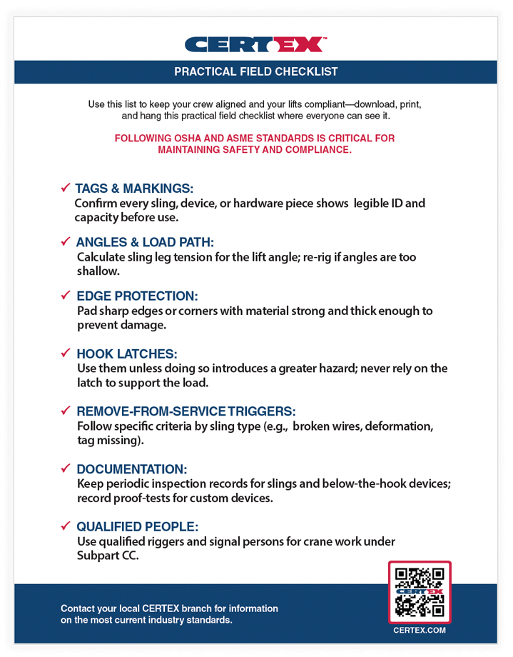 CERTEX Practical Field Checklist
