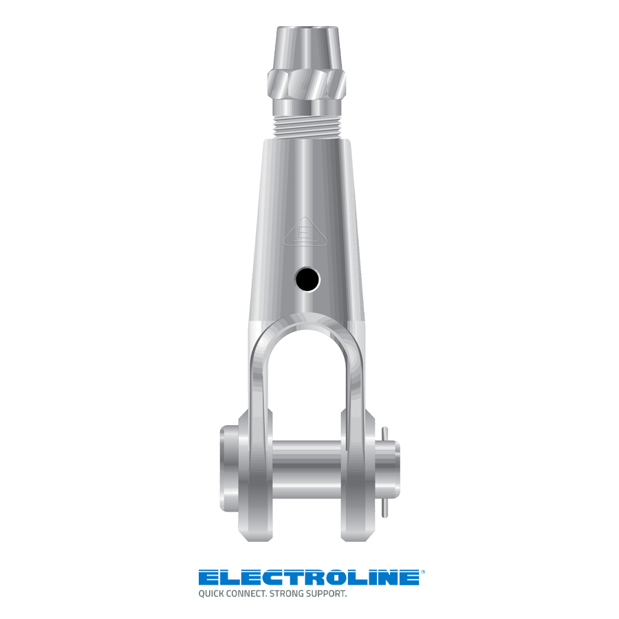 Electroline® Clevis Socket Fitting (with Pin and Cotter Pin) (Industrial Series)