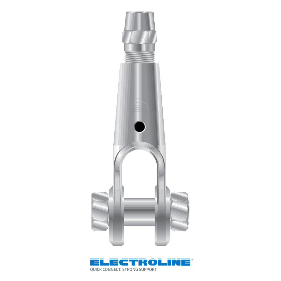 Electroline® Clevis Socket Fitting (with Threaded Pin and Nut) (Forged Series)