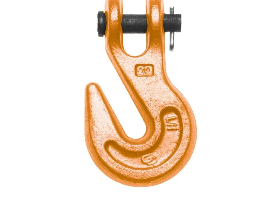 Campbell 3/8″ Alloy Clevis Grab Hook, Forged Alloy, Painted Orange