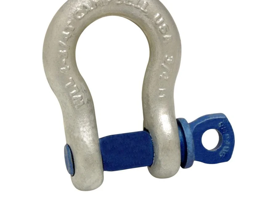 Campbell 1″ Anchor Shackle, Screw Pin, Forged Carbon Steel, Galvanized