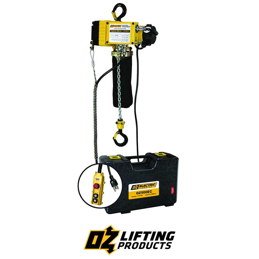 OZ Lifting 500lb Electric Chain Hoist with 20ft of Lift
